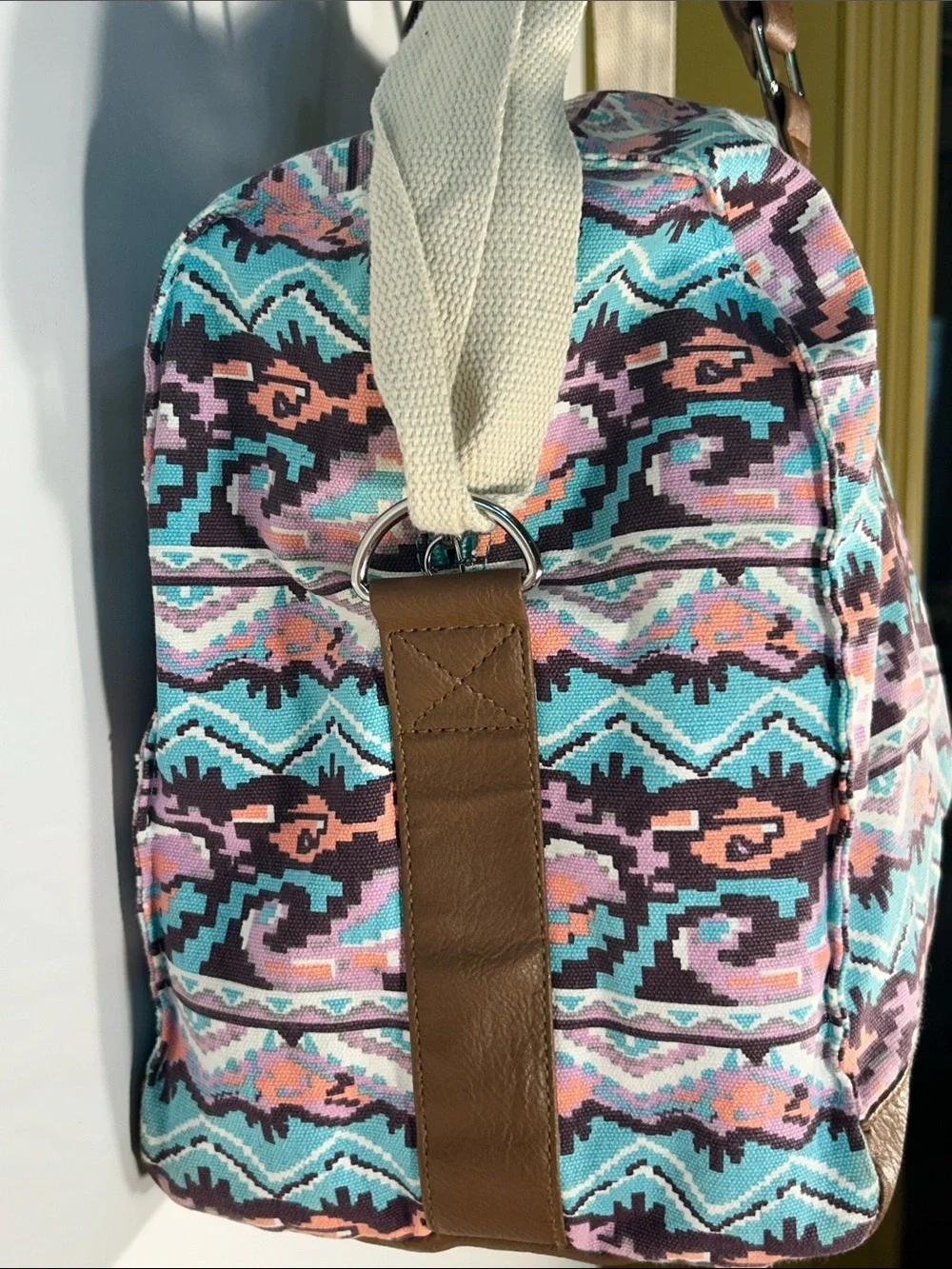 Steve Madden Tote Bag Aztec Print Overnighter Carry On Travel Vacation Resort